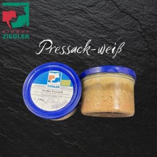 Wurstglas Pressack weiß