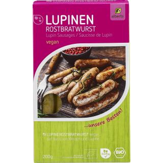 Lupinen-Rostbratwürstchen