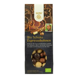 Gepa Schoko Espressobohnen, 100 g Packung