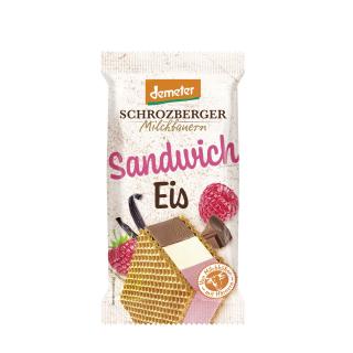 Sandwich Eis Vanille Schoko Himbeere DEMETER
