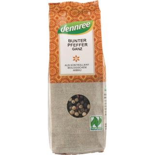 dennree Pfeffer bunt, ganz, 65 gr Packung