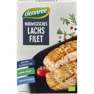 dennree Norwegisches Lachsfilet, 160 g Schachtel (