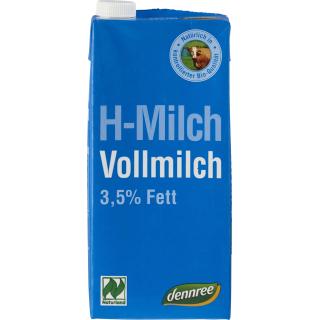 dennree H-Milch Naturland, 1 ltr Packung