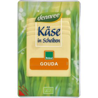 dennree Gouda in Scheiben, 150 g Packung - laktose