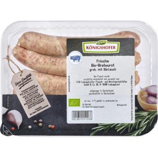 Königshofer Bärlauchbratwurst, roh, 250 gr Schale
