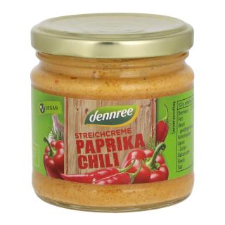 dennree Streichcreme Paprika Chili, 180 gr Glas