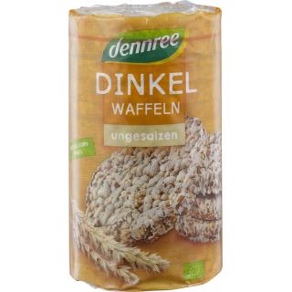 dennree Dinkelwaffeln ungesalzen, 100 gr Packung