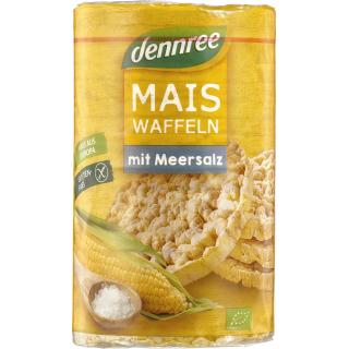 dennree Maiswaffeln mit Meersalz, 120 gr Packung -
