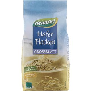 dennree Haferflocken Großblatt, 500 gr Packung