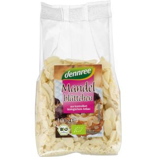 dennree Mandelblättchen, 100 gr Packung