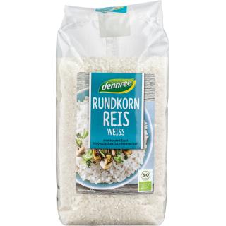 dennree Rundkornreis weiß, Italien, 1 kg Packung
