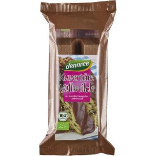 dennree Kuvertüre Vollmilch, 150 gr Packung