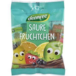 dennree Saure Früchtchen vegan, 100 g Packung