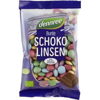 dennree Bunte Schokolinsen, 100 g Packung