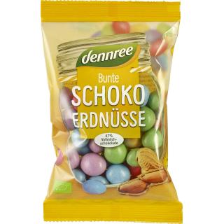 dennree Schoko Erdnüsse, 100 gr Packung