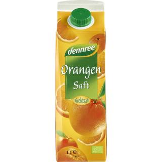 dennree Orangensaft Direktsaft, ohne Zuckerzusatz,
