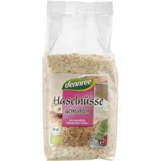dennree Haselnusskerne geröstet & gemahlen, 200 g