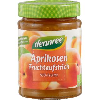 dennree Fruchtaufstrich Aprikose, 340 gr Glas - 55
