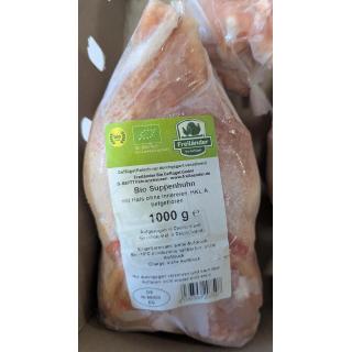 Freiländer Bio Geflügel Suppenhuhn ganz, 1 kg, mit