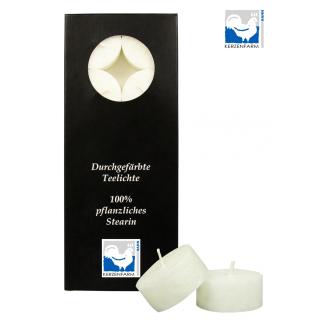 Stearin-Teelichte weiß