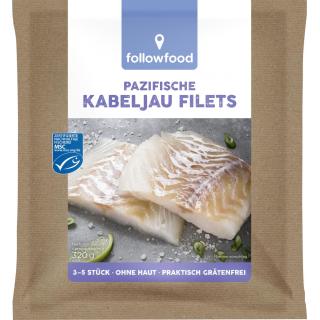 followfood Pazifische Kabeljau Filets, 320 g Beute