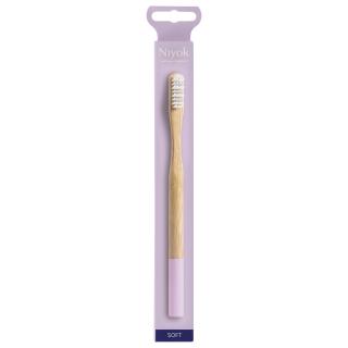 Niyok Bambuszahnbürste adult soft flieder, 1 Stück