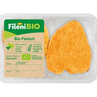 Fileni Bio Hähnchen-Schnitzel,paniert, gegart, 220