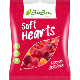 BioBon Soft Hearts ohne Gelatine, 100 g Packung