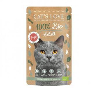 CATS LOVE Katzen Nassfutter Rind, 100 g Beutel