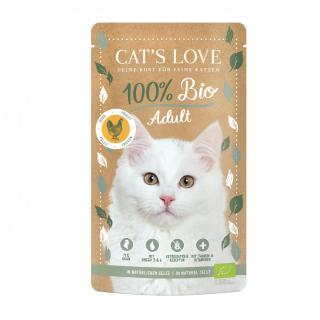 CATS LOVE Katzen Nassfutter Huhn, 100 g Beutel