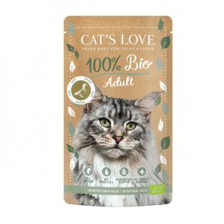 CATS LOVE Katzen Nassfutter Ente, 100 g Beutel
