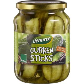 dennree Gurkensticks, 670 gr Glas  (360 gr)