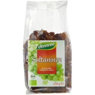 dennree Sultaninen, geölt, 250 gr Packung