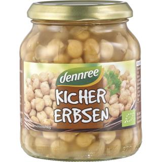 dennree Kichererbsen, 350 gr Glas